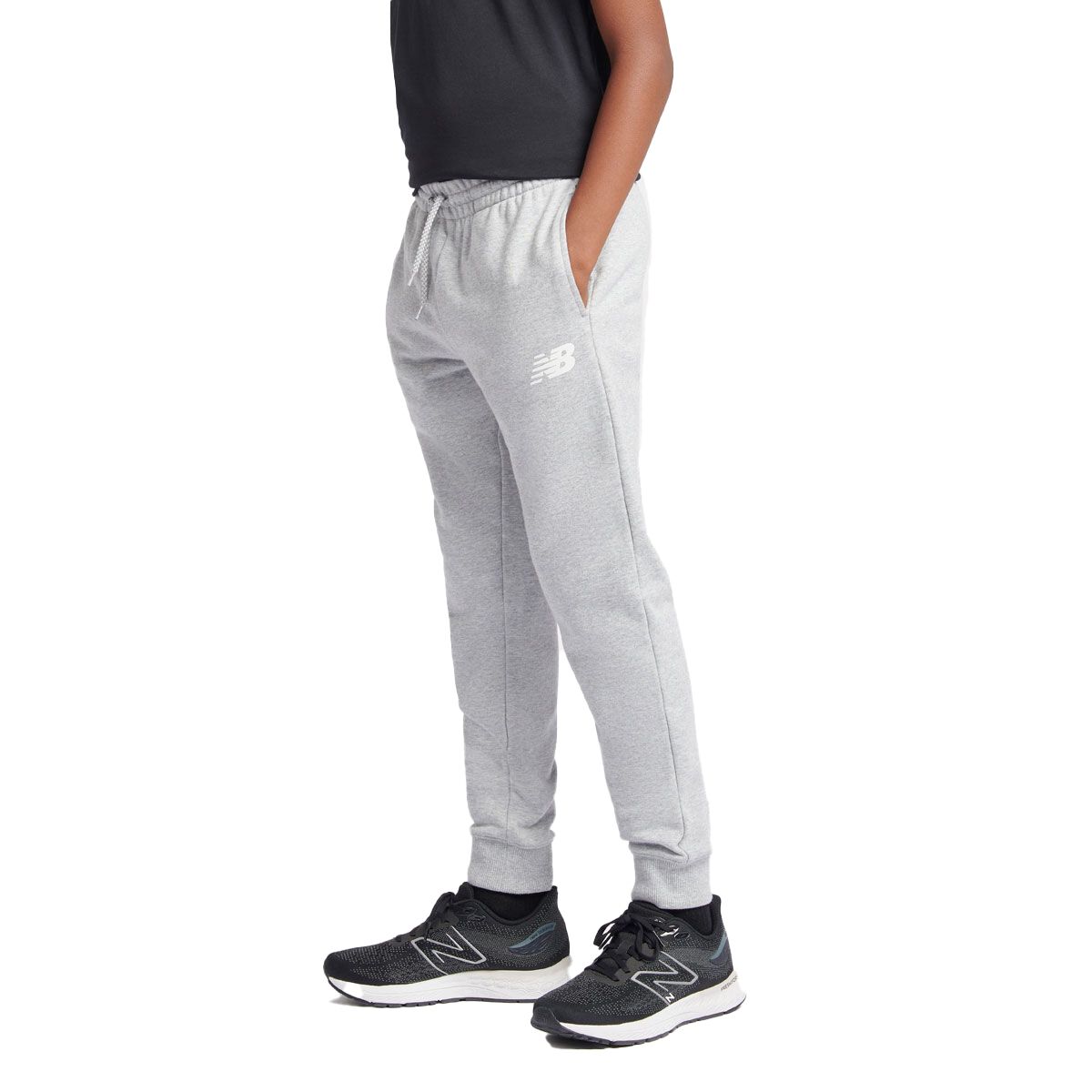 New Balance Junior French Terry Stacked Logo Jogger Track Pants