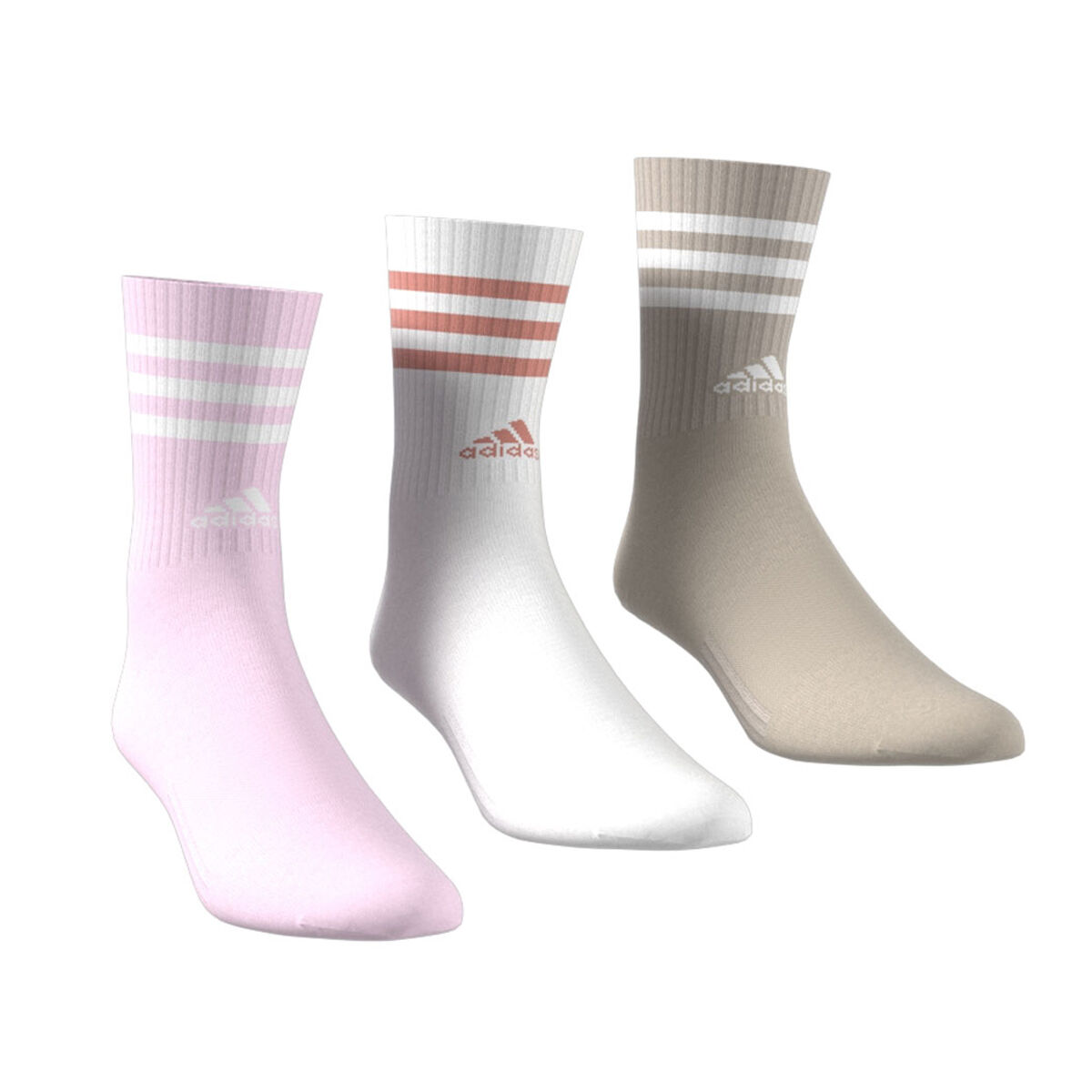 adidas 3-Stripes Cushioned Mid-Cut Socks