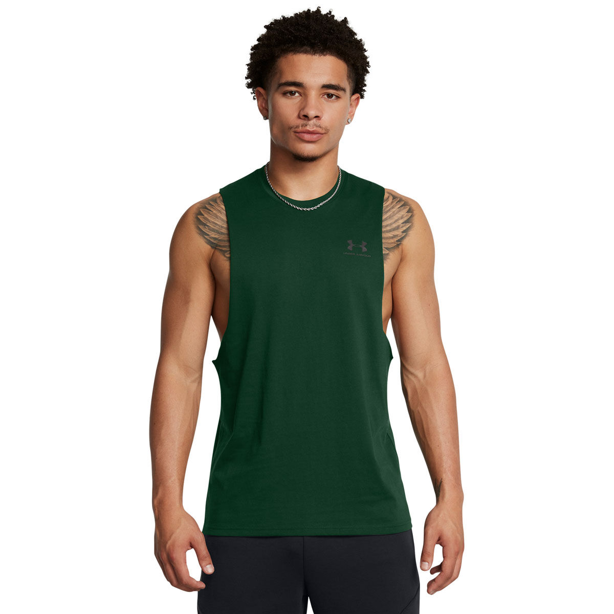 Under Armour Mens Sportstyle Left Chest Cut-Off Tank