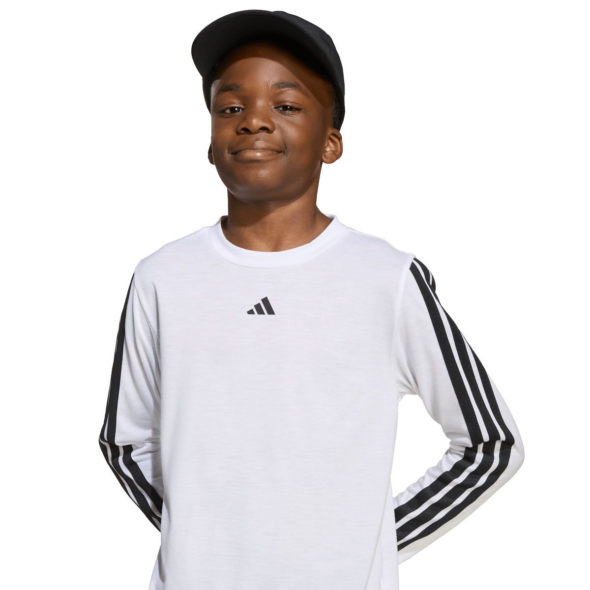 Adidas Junior Training Essentials 3 Stripes Long Sleeve Tee