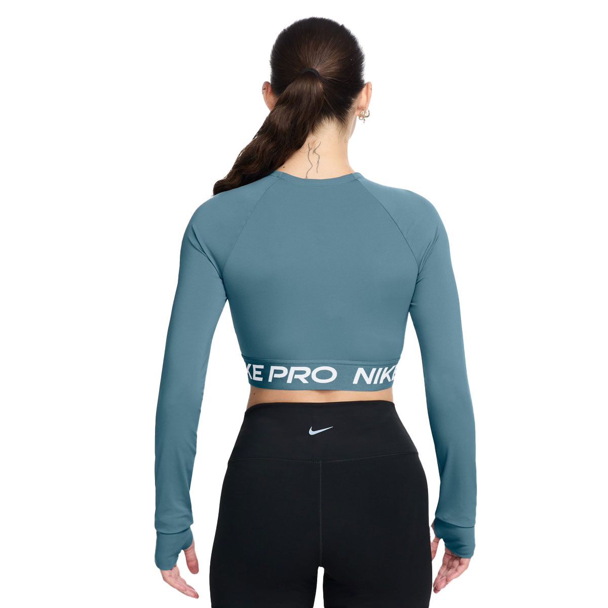 Nike Pro Womens 365 Dri-FIT Cropped Long Sleeve Top