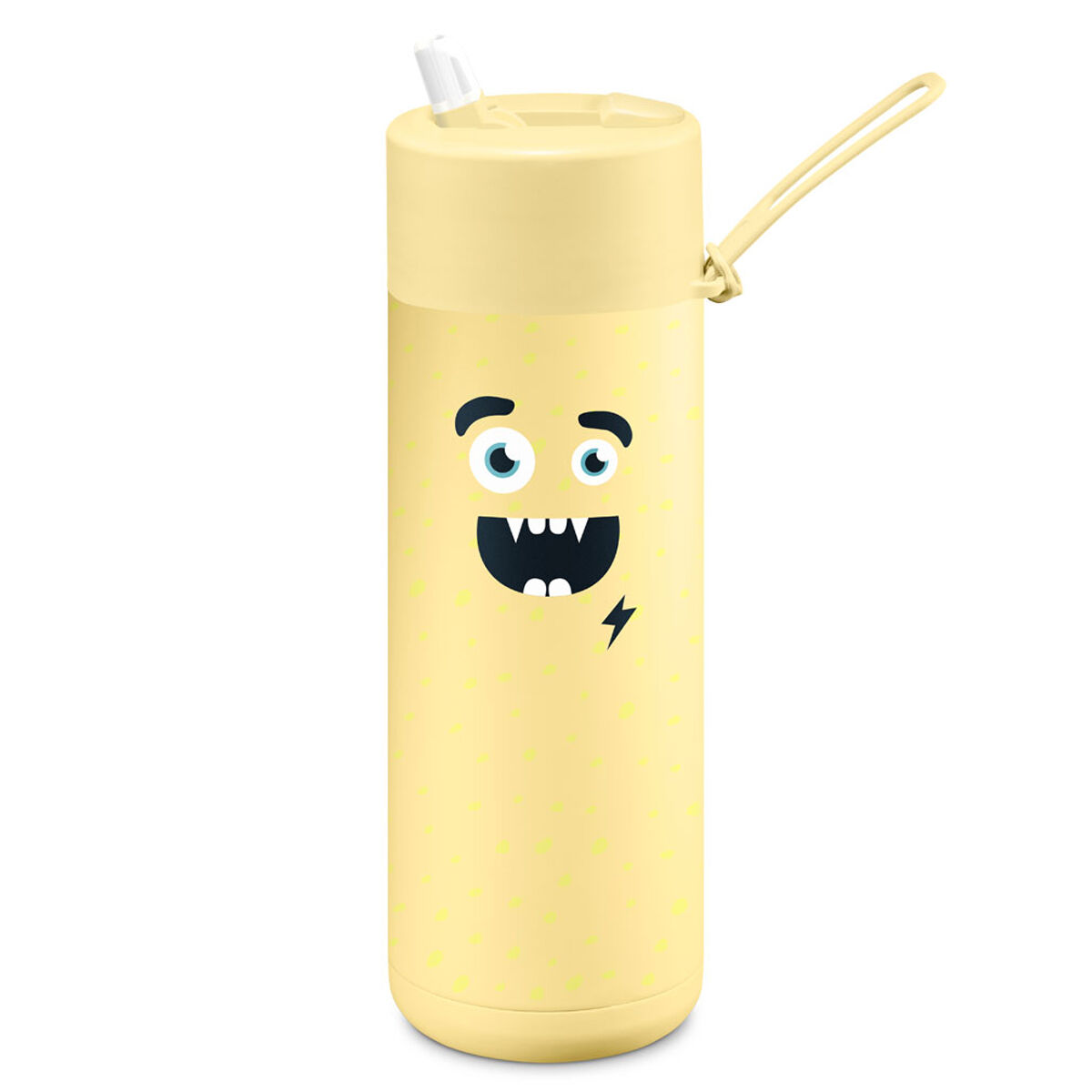 Frank Green franksters Splash Ceramic Reusable 590ml/20oz Bottle - Yellow/Buttermilk