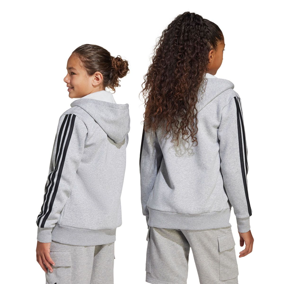 adidas Junior Essentials Fleece 3-Stripes Full Zip Hoodie