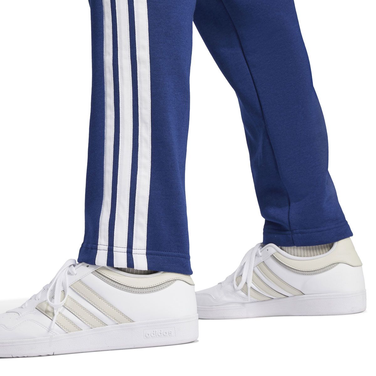 adidas Mens Essentials Fleece 3 -Stripes Open Hem Track Pants