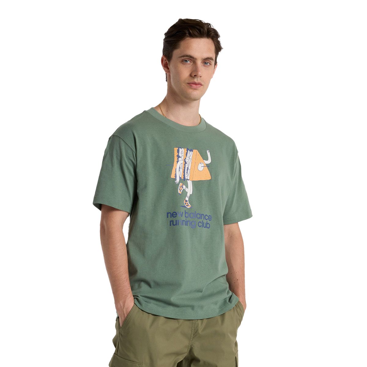 New Balance Mens Athletics Relaxed Running Club Cartoon Tee