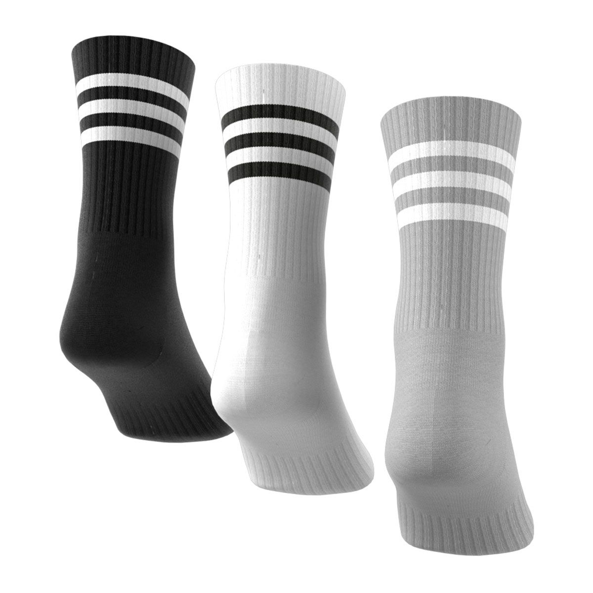 adidas 3Stripes Cushioned Sportswear Crew Socks 3 Pack White