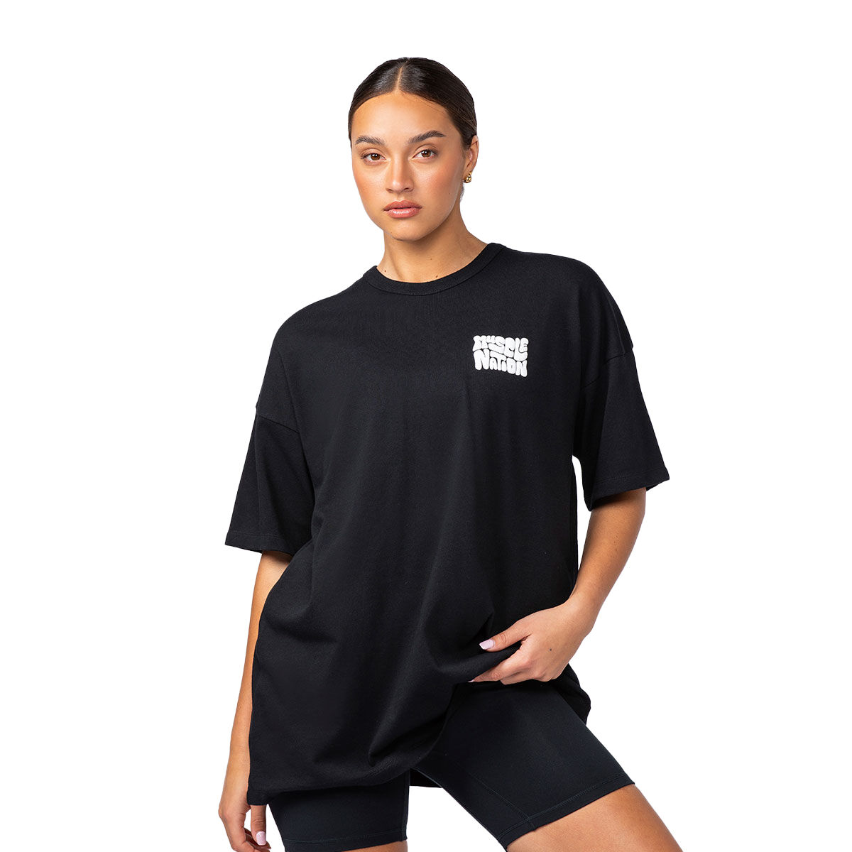 Muscle Nation Womens Wave Oversized Tee