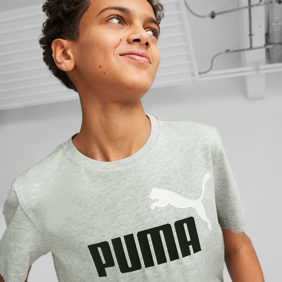 PUMA Junior Essentials Plus 2 Colour Logo Tee