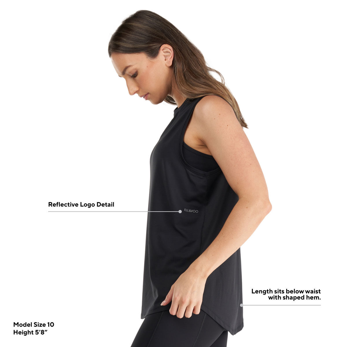 Ell/Voo Womens Essentials Workout Muscle Tank