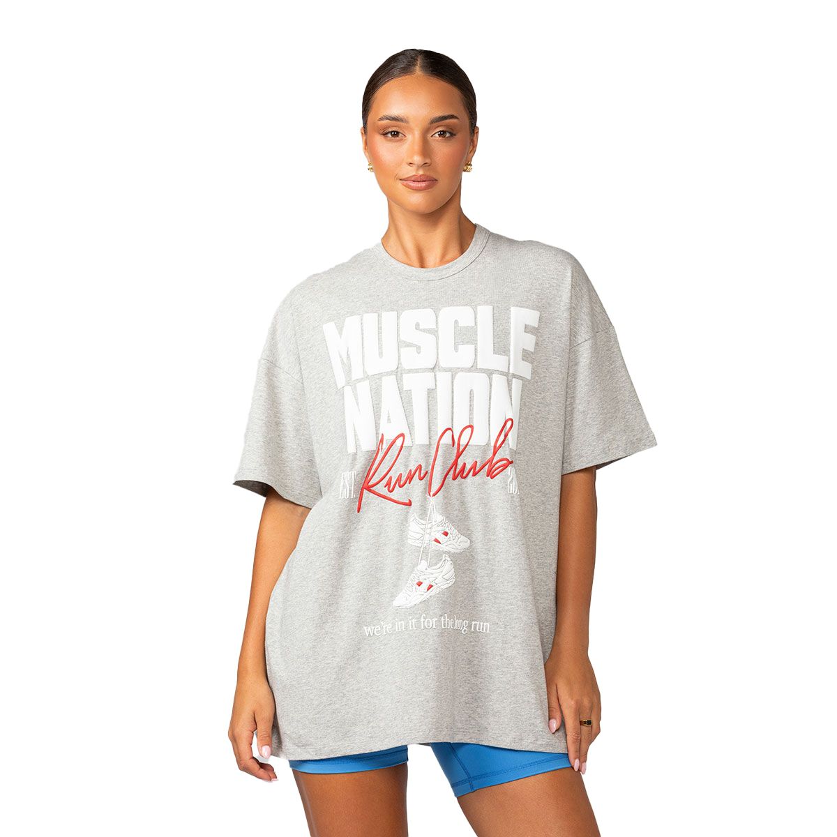 Muscle Nation Womens Sports Mode Oversized Tee