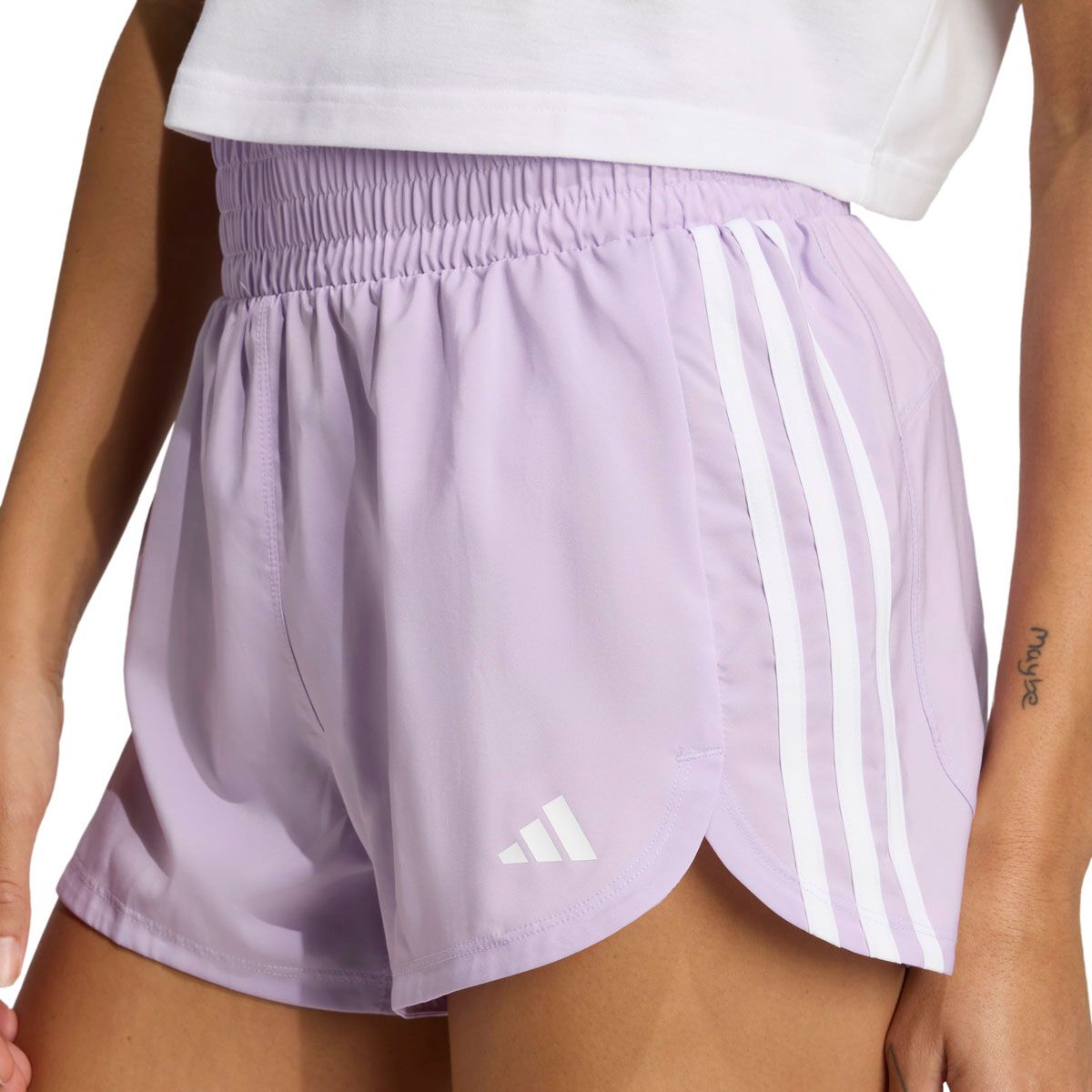 adidas Womens Pacer High Rise Woven Training Shorts