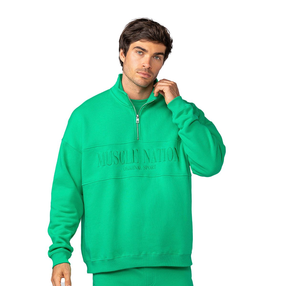 Muscle Nation Mens Prep Quarter Zip Pullover