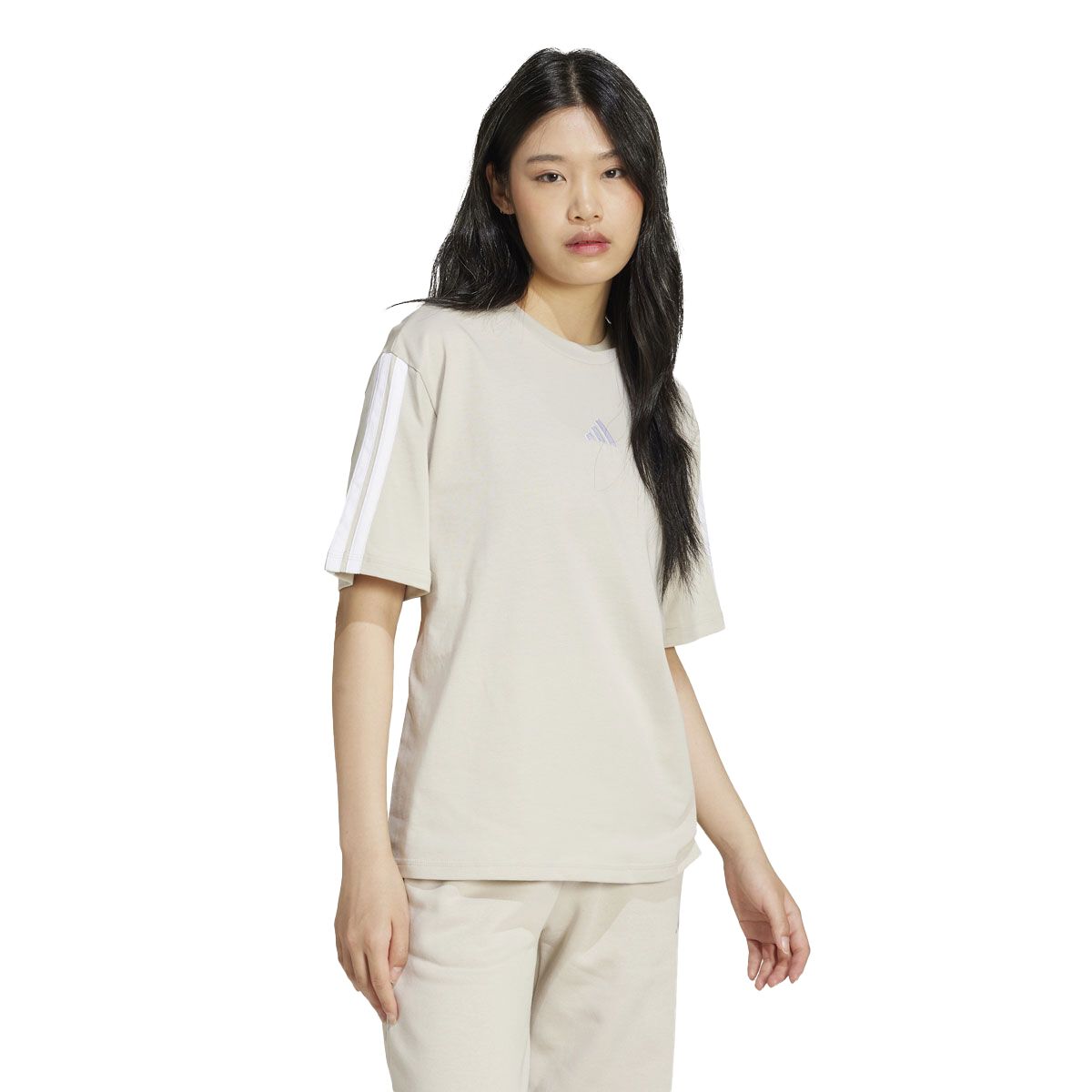 adidas Womens Essentials 3-Stripes Boyfriend Tee