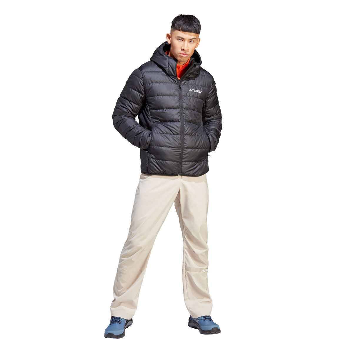 adidas Mens Multi Light Down Hooded Jacket