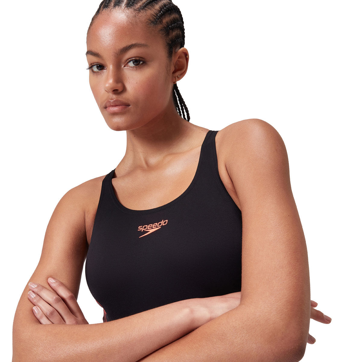 Speedo Womens Placement Muscleback One Piece Swimsuit