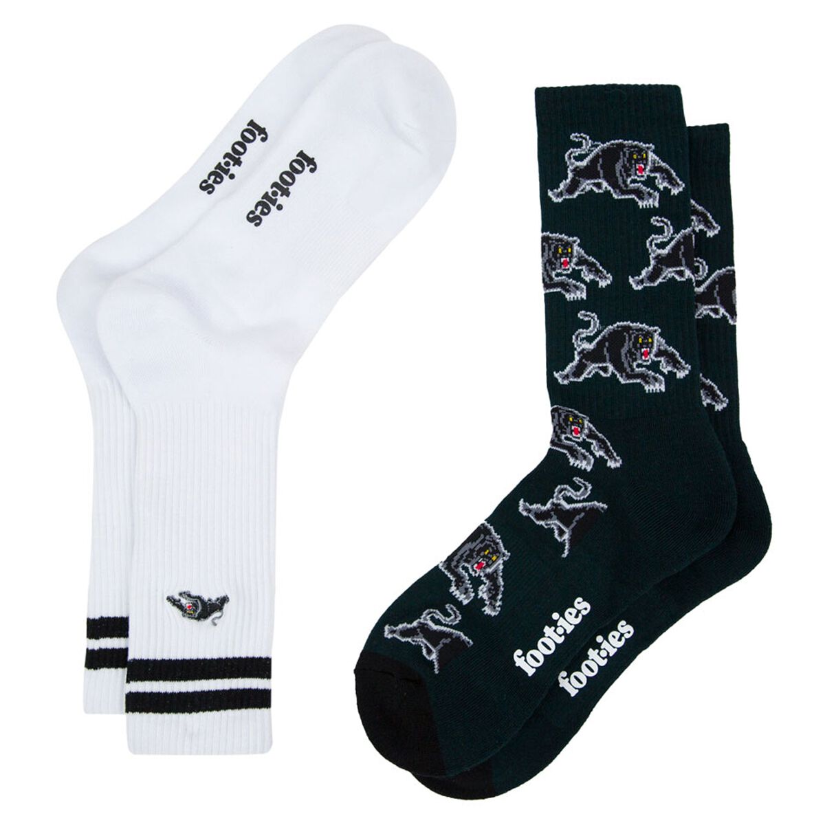 Footies Penrith Panthers 2025 Sneaker Socks 2 Pack