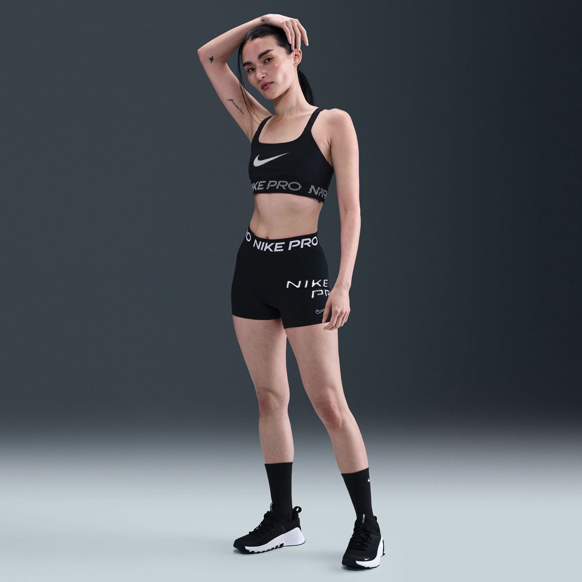 Nike Pro Womens Dri-FIT Light Support Graphic Sports Bra