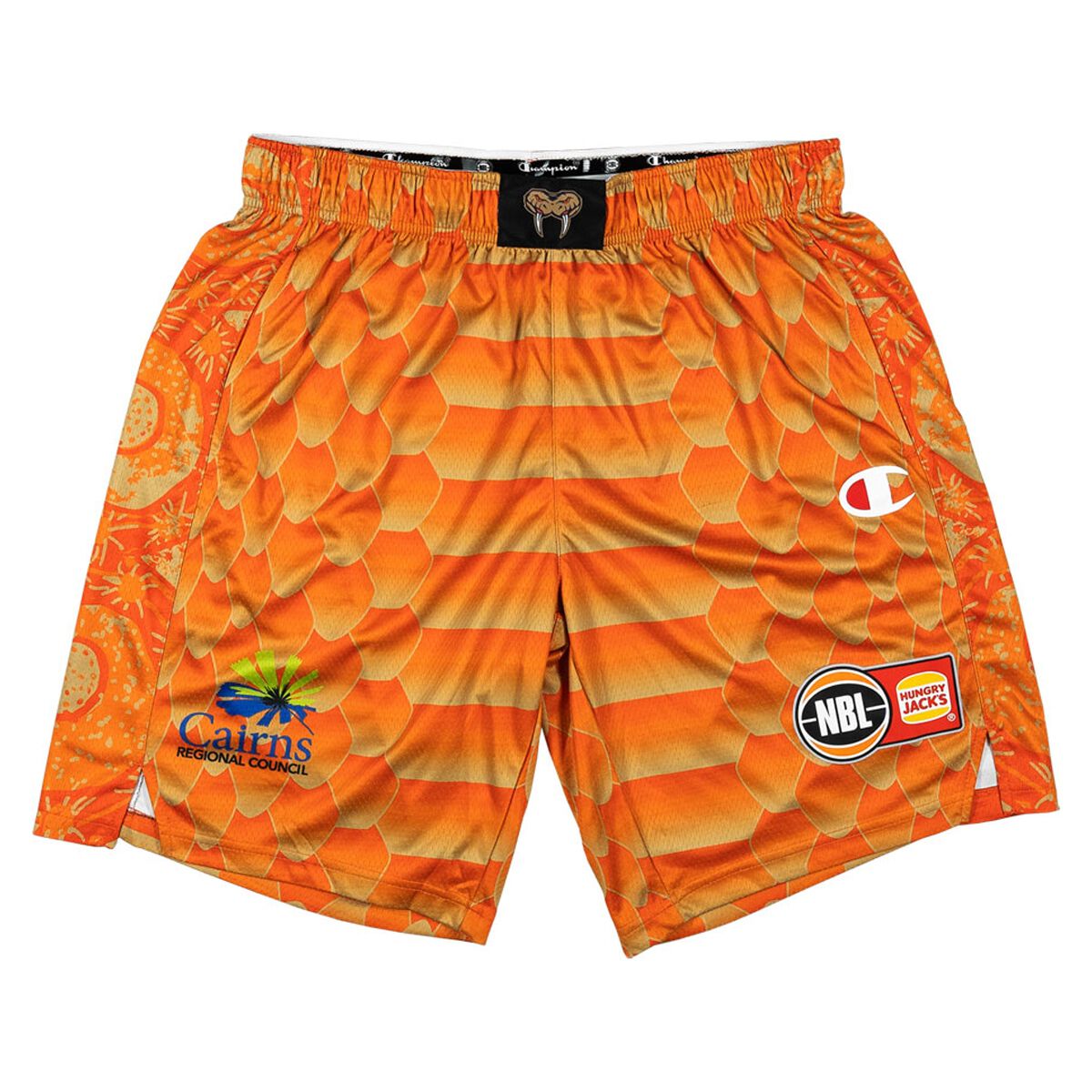 Cairns Taipans Mens 2025/26 Home Basketball Shorts Orange L