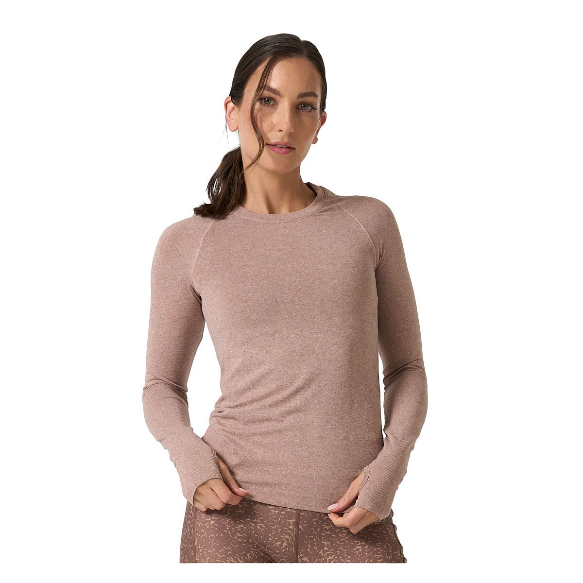 Ell/Voo Womens Reili Seam Free Long Sleeve Tee