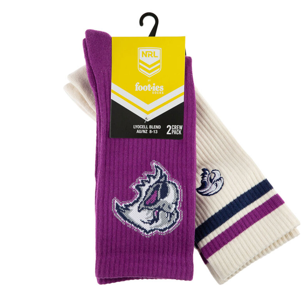 Manly Warringah Sea Eagles Sneaker Socks 2 Pack Multi M/L