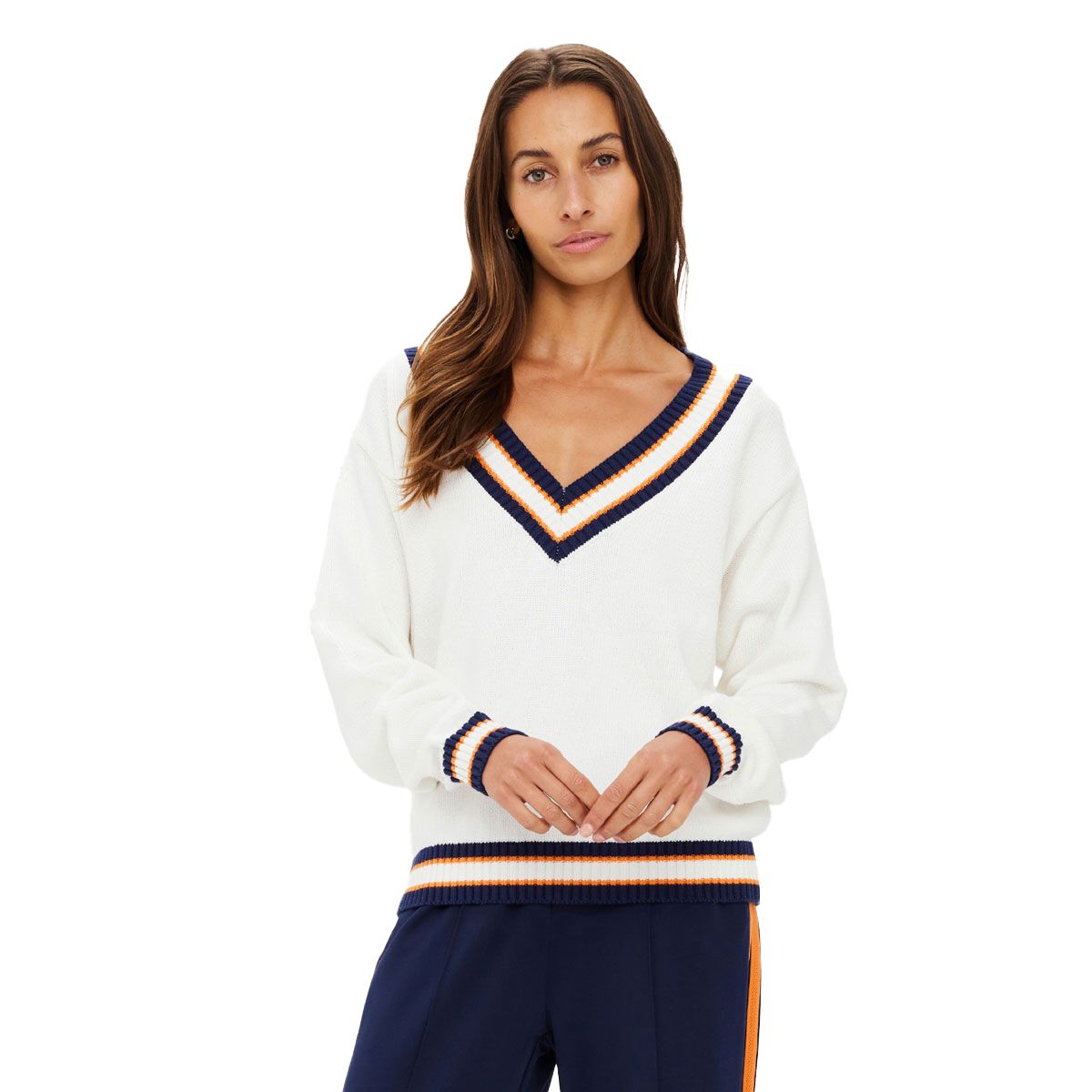 The Upside Womens Josette V-Neck Knit Sweater