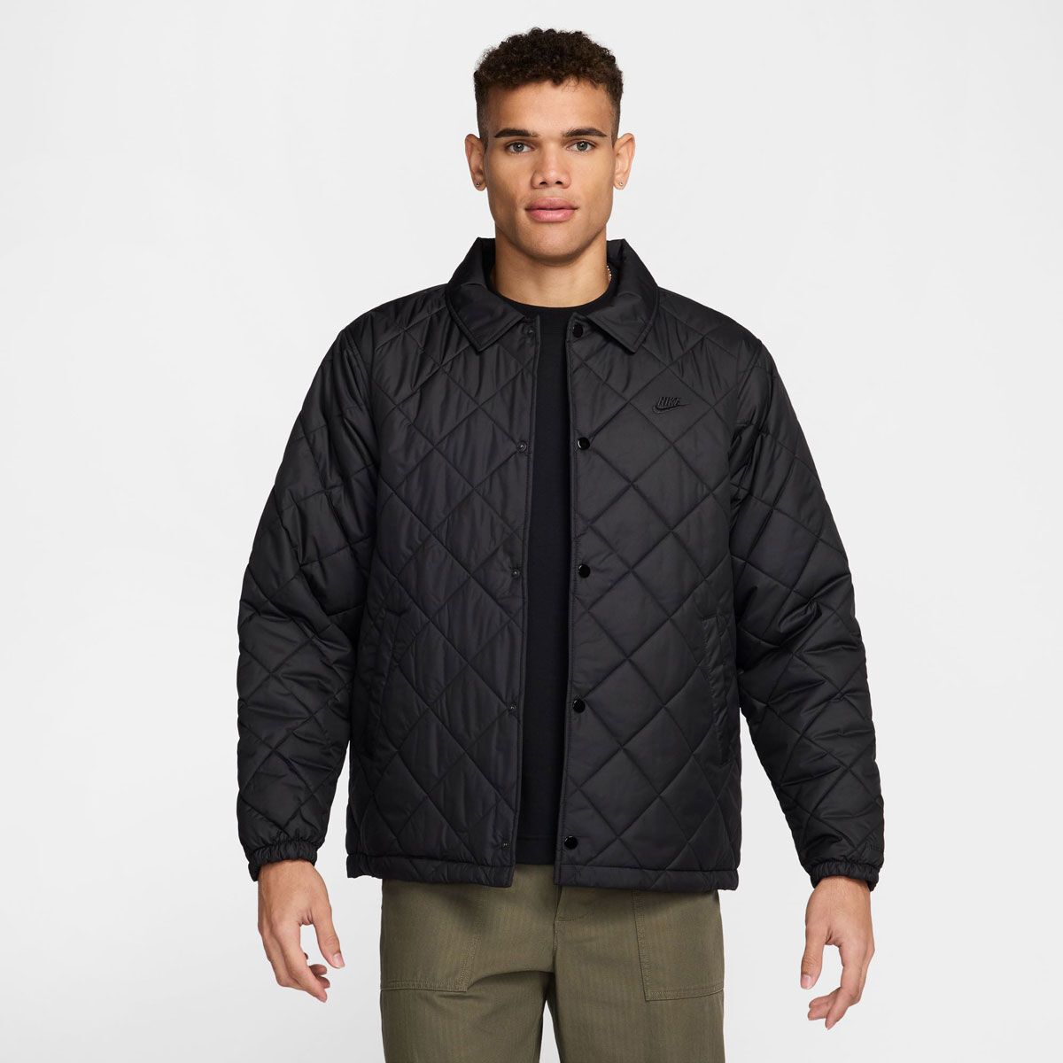 Nike Mens Club Therma-Fit Lightweight Quilted Jacket Black S