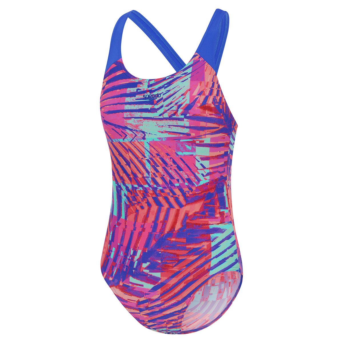 Speedo Girls Digital All Over Splashback One Piece Swimsuit