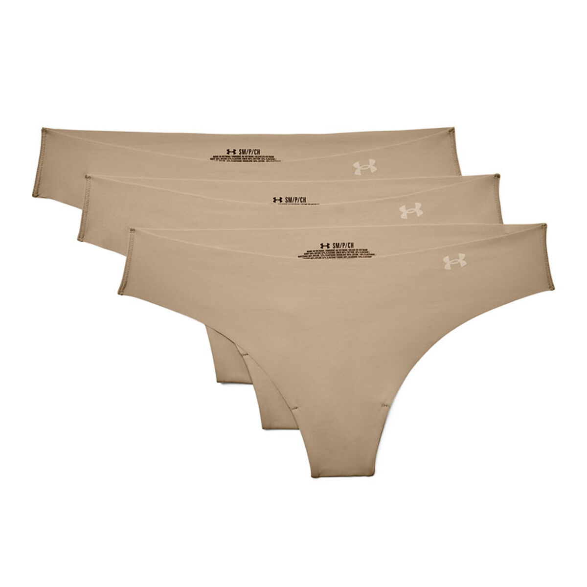 Under Armour Womens Pure Stretch Seamless Thong Briefs 3 Pack