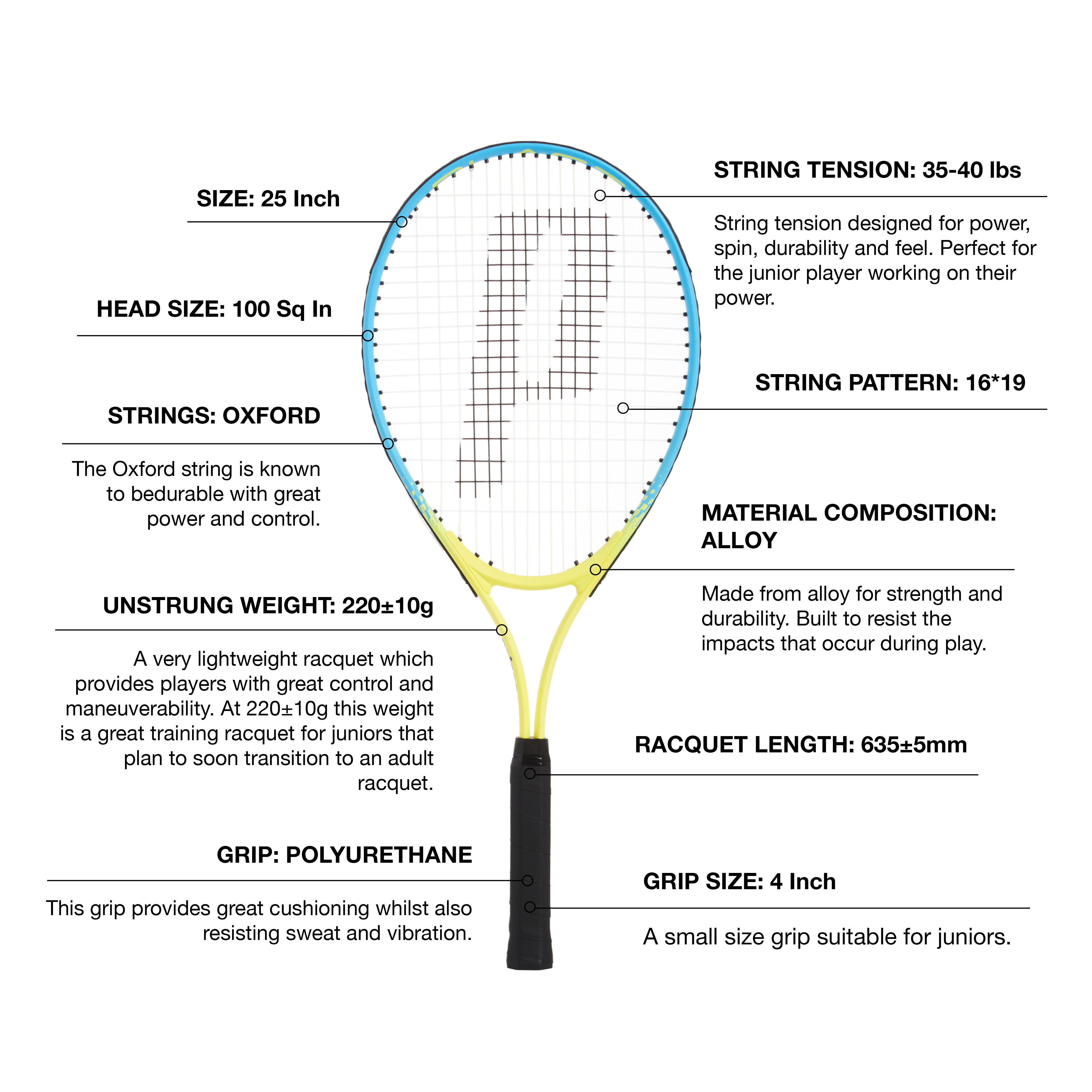 Prince Blast Junior 25in Junior Tennis Racquet