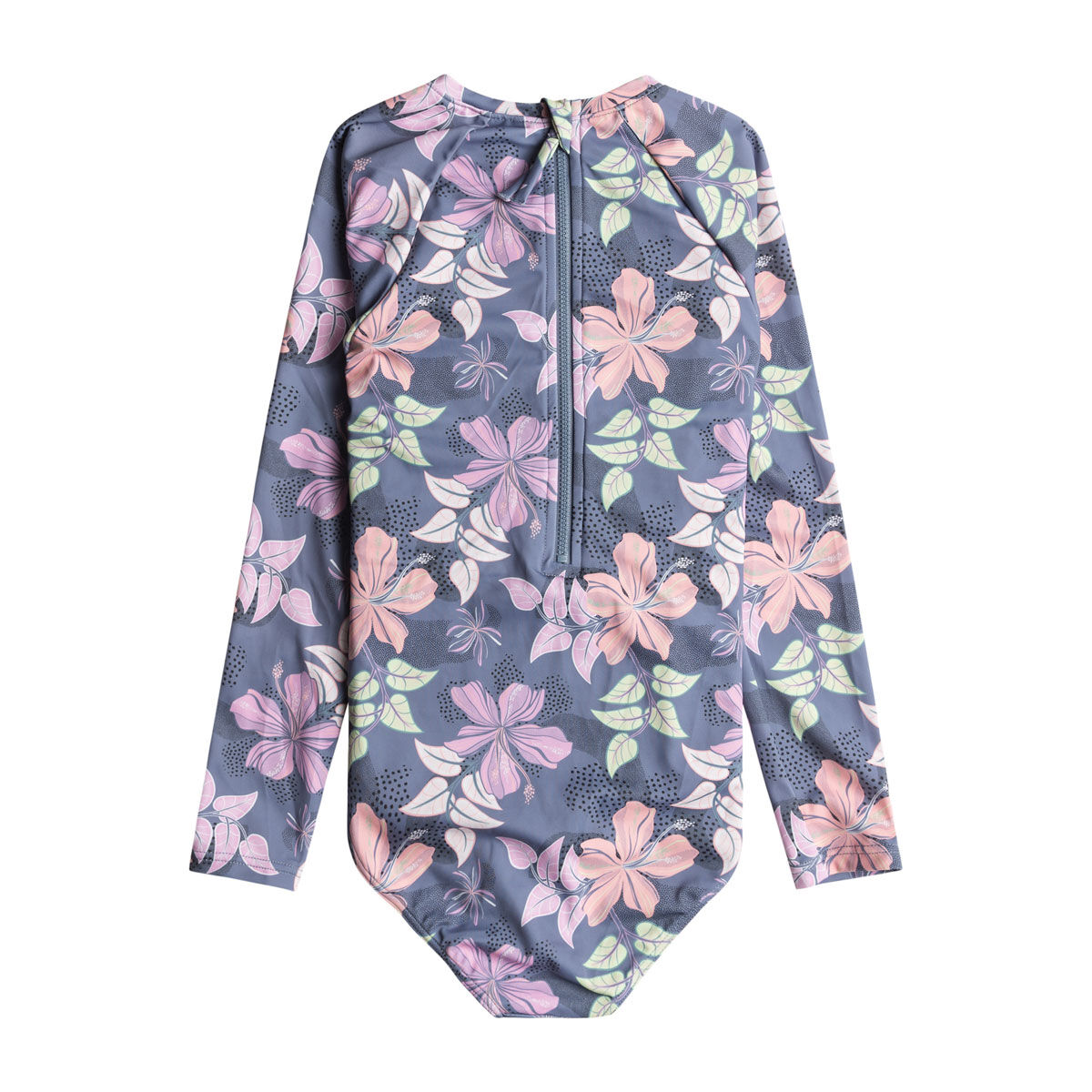 Roxy Girls Hidden Garden Long Sleeve Onesie Swimsuit Blue/Print 14