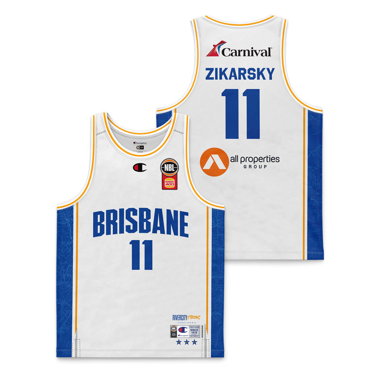Brisbane Bullets Kids Rocco Zikarsky Away 2024 Basketball Jersey