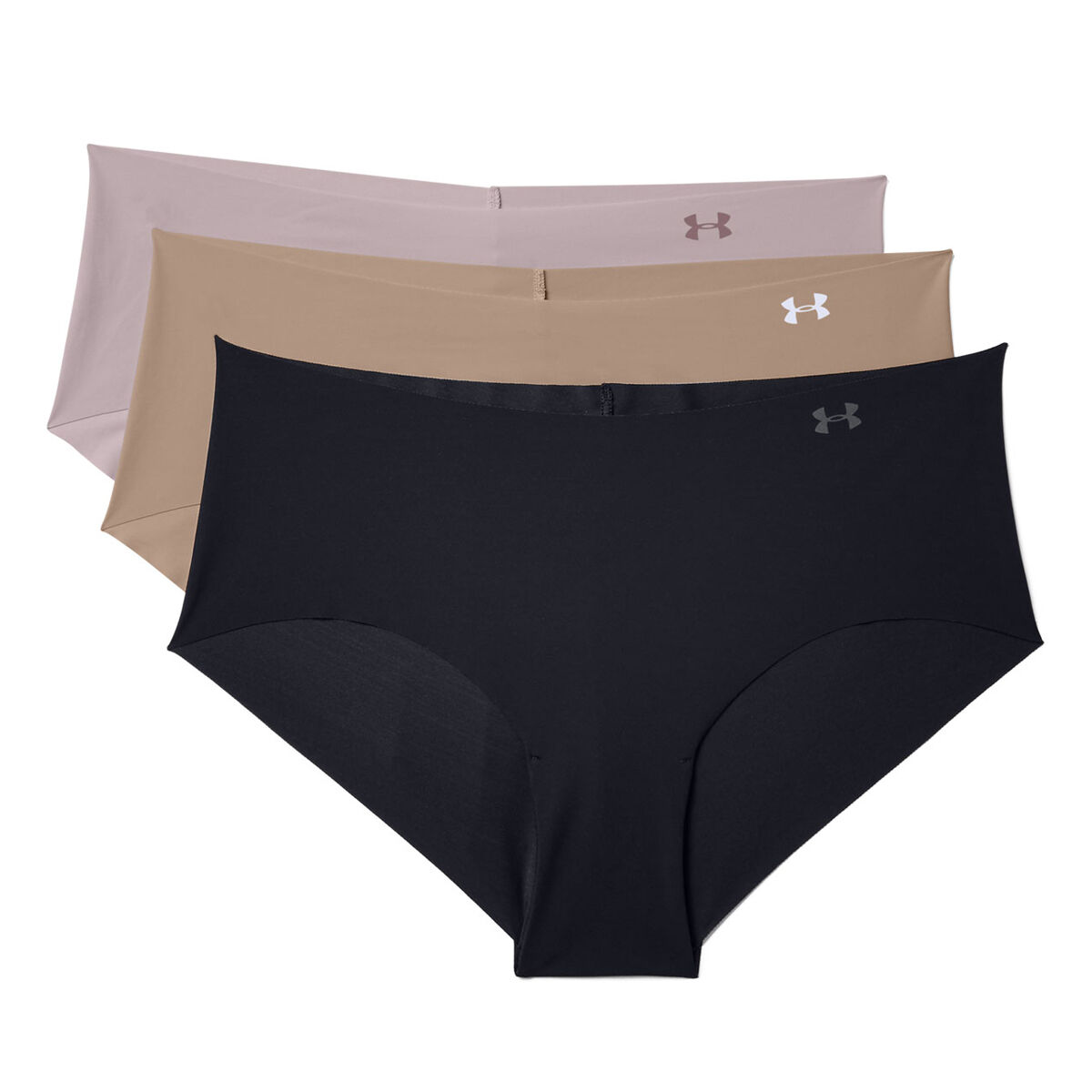 Under Armour Womens Pure Stretch Seamless Hipster Printed Briefs 3 Pack