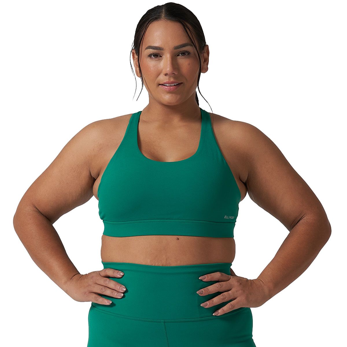 Ell/Voo Womens Studio Crop Sports Bra