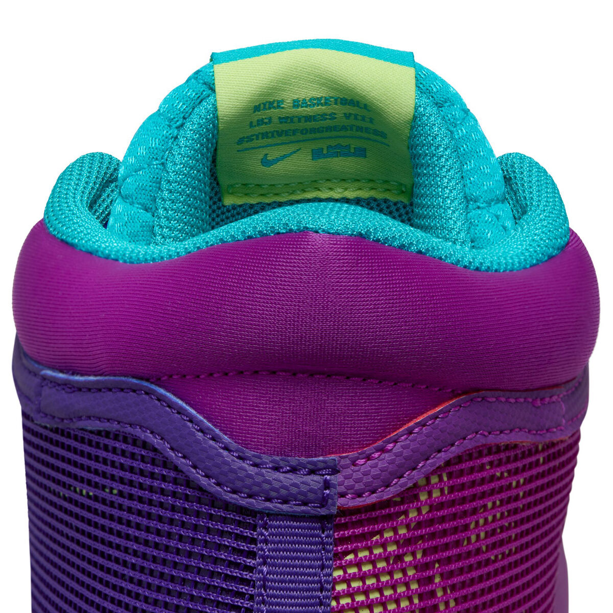 Nike LeBron Witness 8 Basketball Shoes Purple/Green US Mens 11.5 / Womens 13