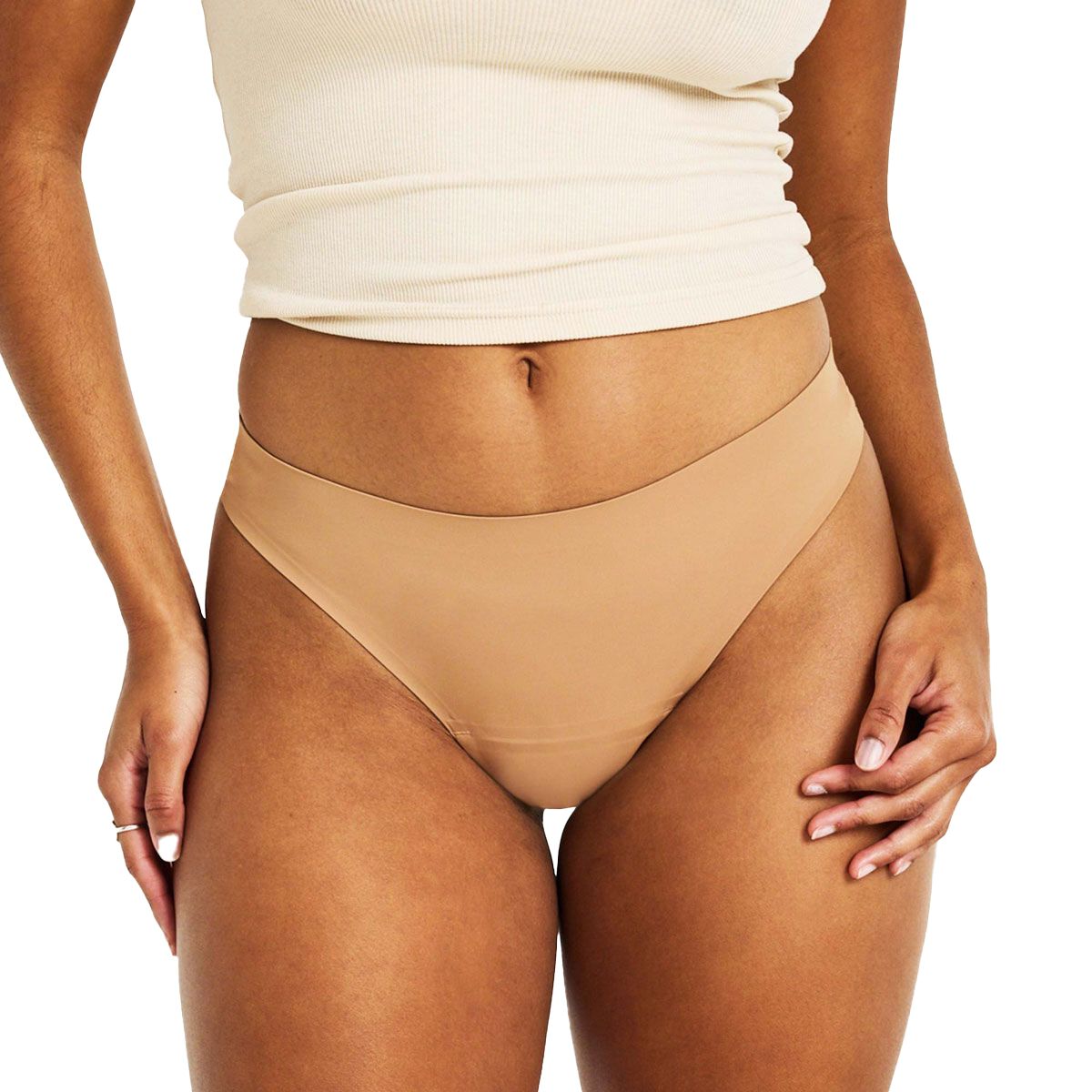 MODIBODI Womens Seamfree Thong Light Period Protection Underwear