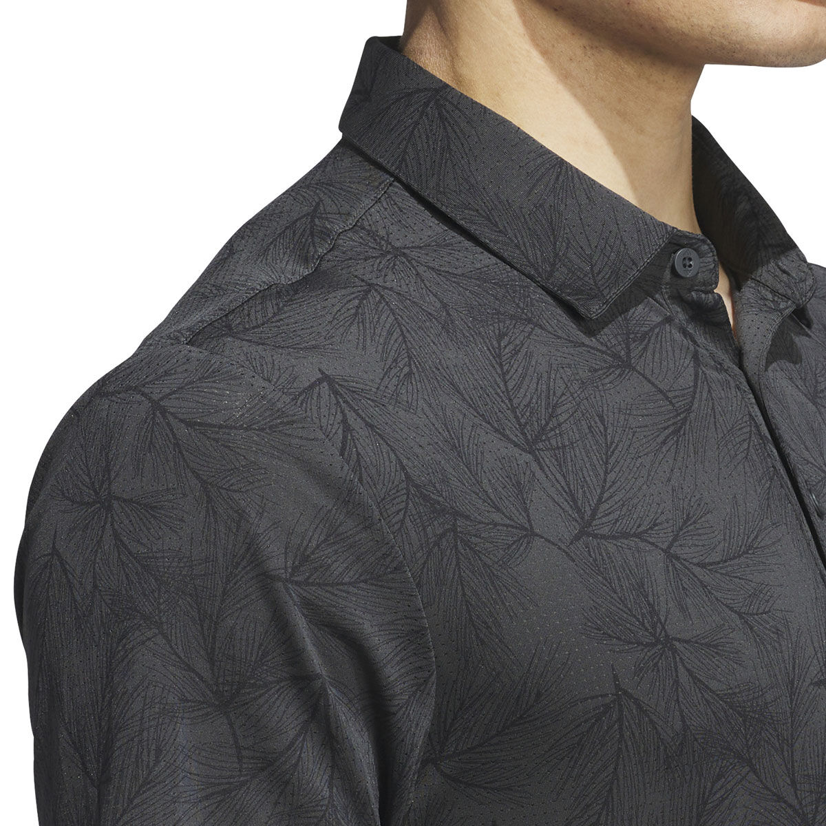 adidas Mens Ultimate365 Mesh Print Golf Polo