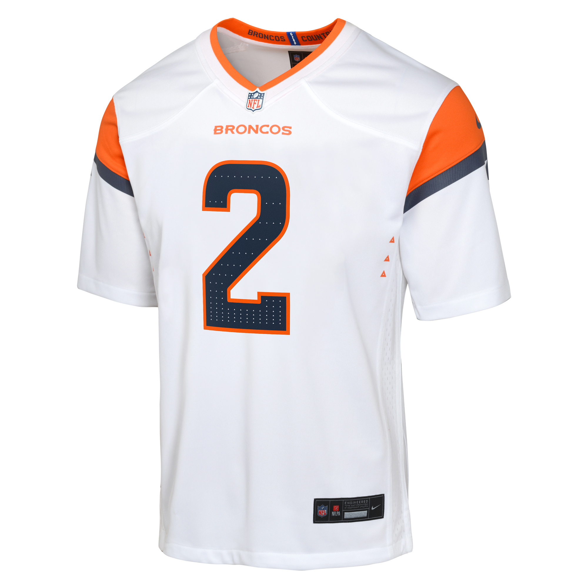 Denver Broncos Road Game Jersey - White - Patrick Surtain II - Youth