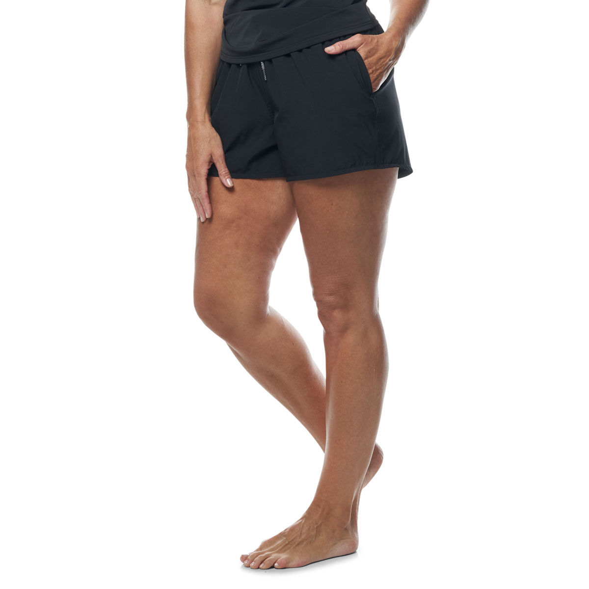 Tahwalhi Womens Solid Swim Shorts