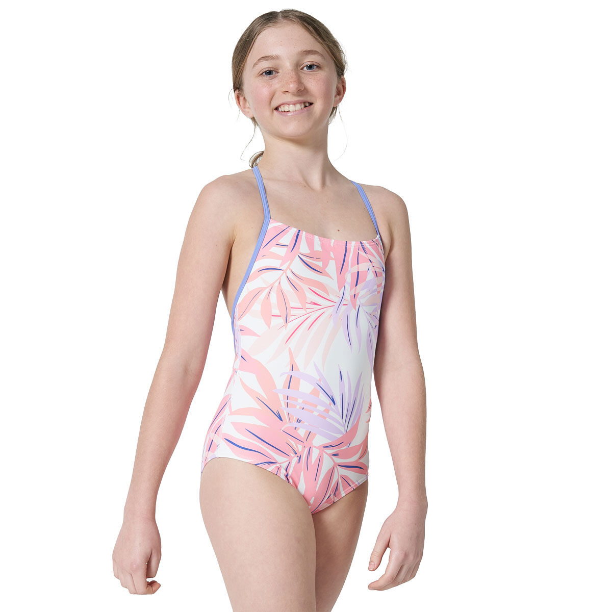 Tahwalhi Girls Psychedelic Palm One Piece Swimsuit