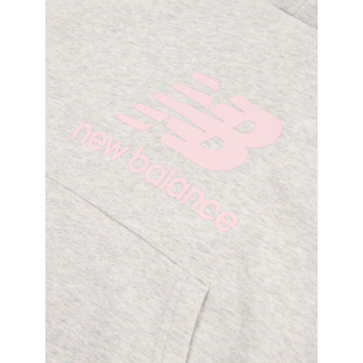 New Balance Junior French Terry Stacked Logo Pullover Hoodie