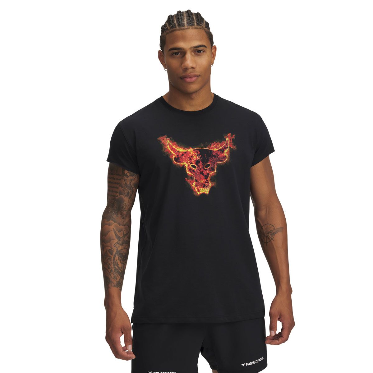 Under Armour Mens Project Rock Cap Sleeve Training Tee