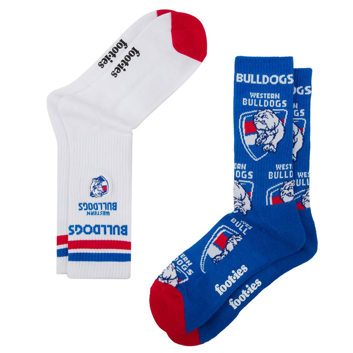 Footies Western Bulldogs Sneaker Socks 2 Pack