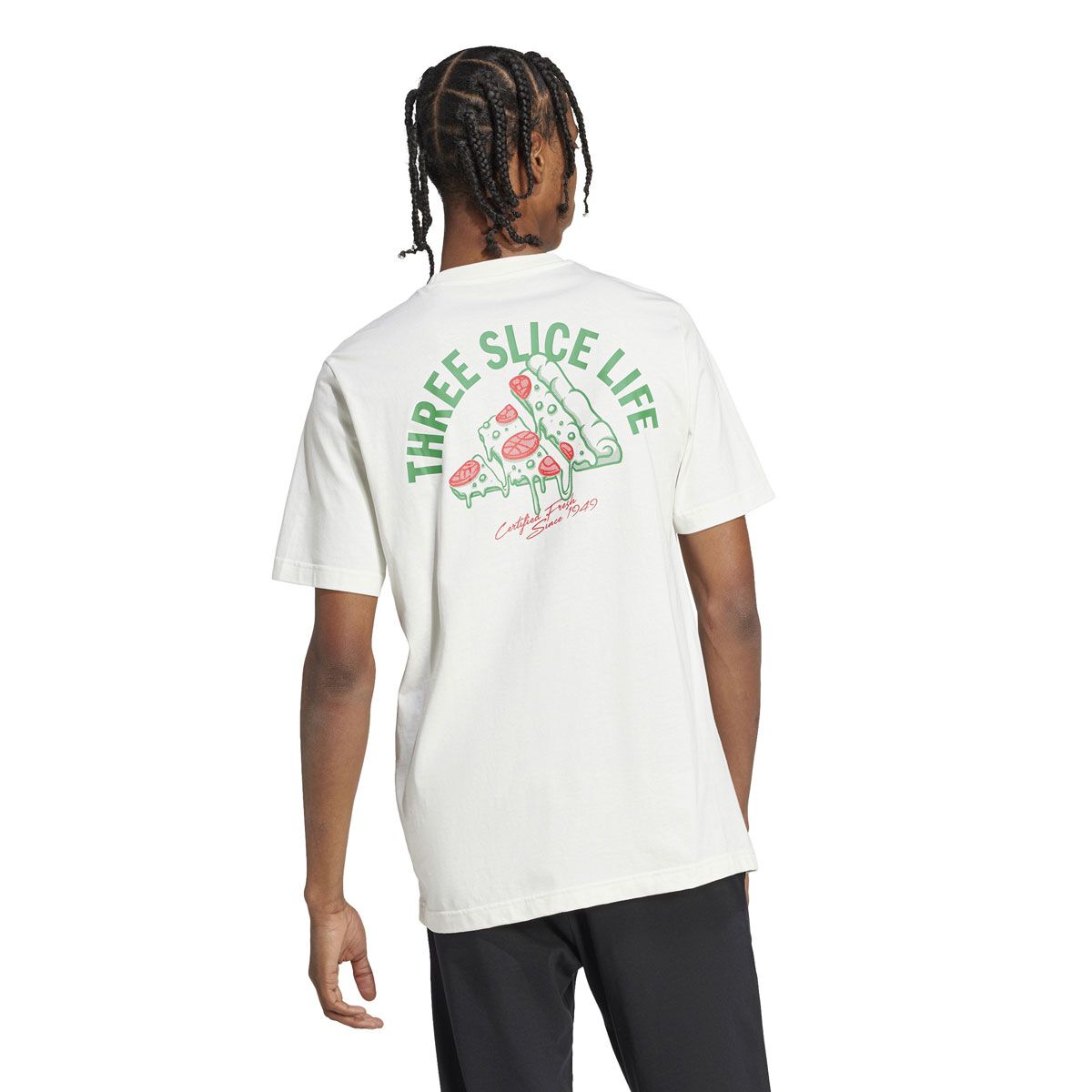 adidas Mens Lounge Pizza Graphic Tee