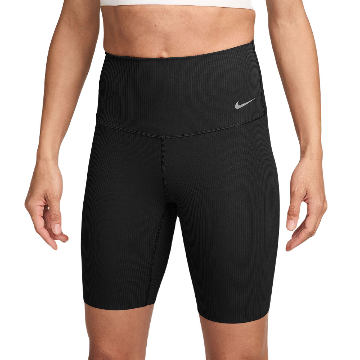 Nike Womens Zenvy Dri-FIT High Rise 8 Inch Rib Short Tights