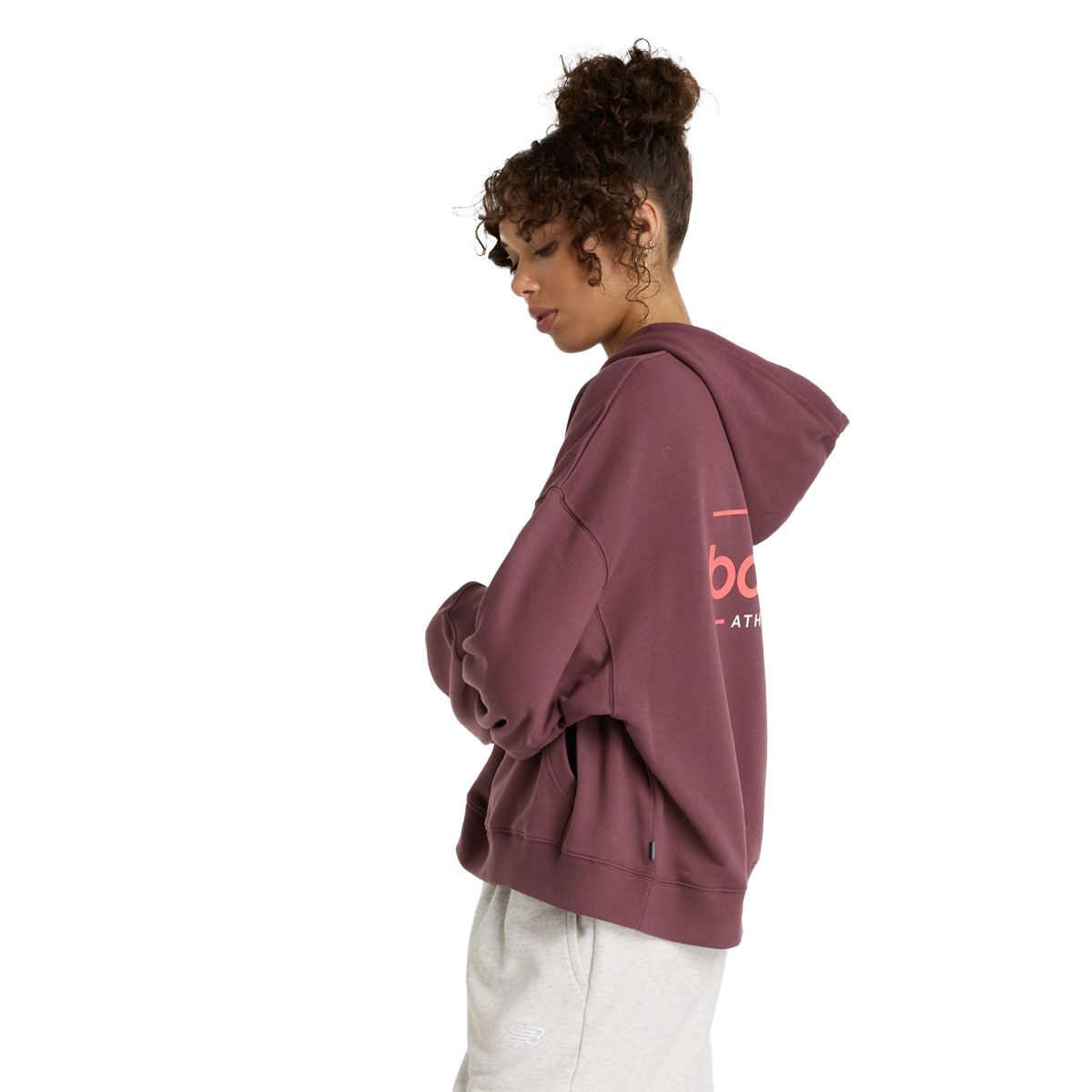 New Balance Womens Multi Color Logo Hoodie