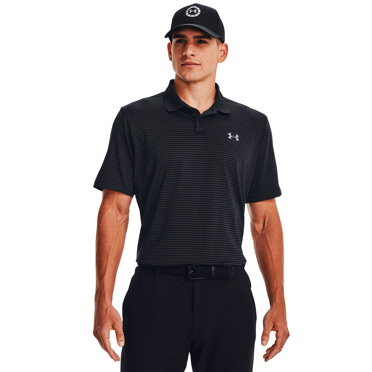 Under Armour Mens Performance 3.0 Stripe Golf Polo