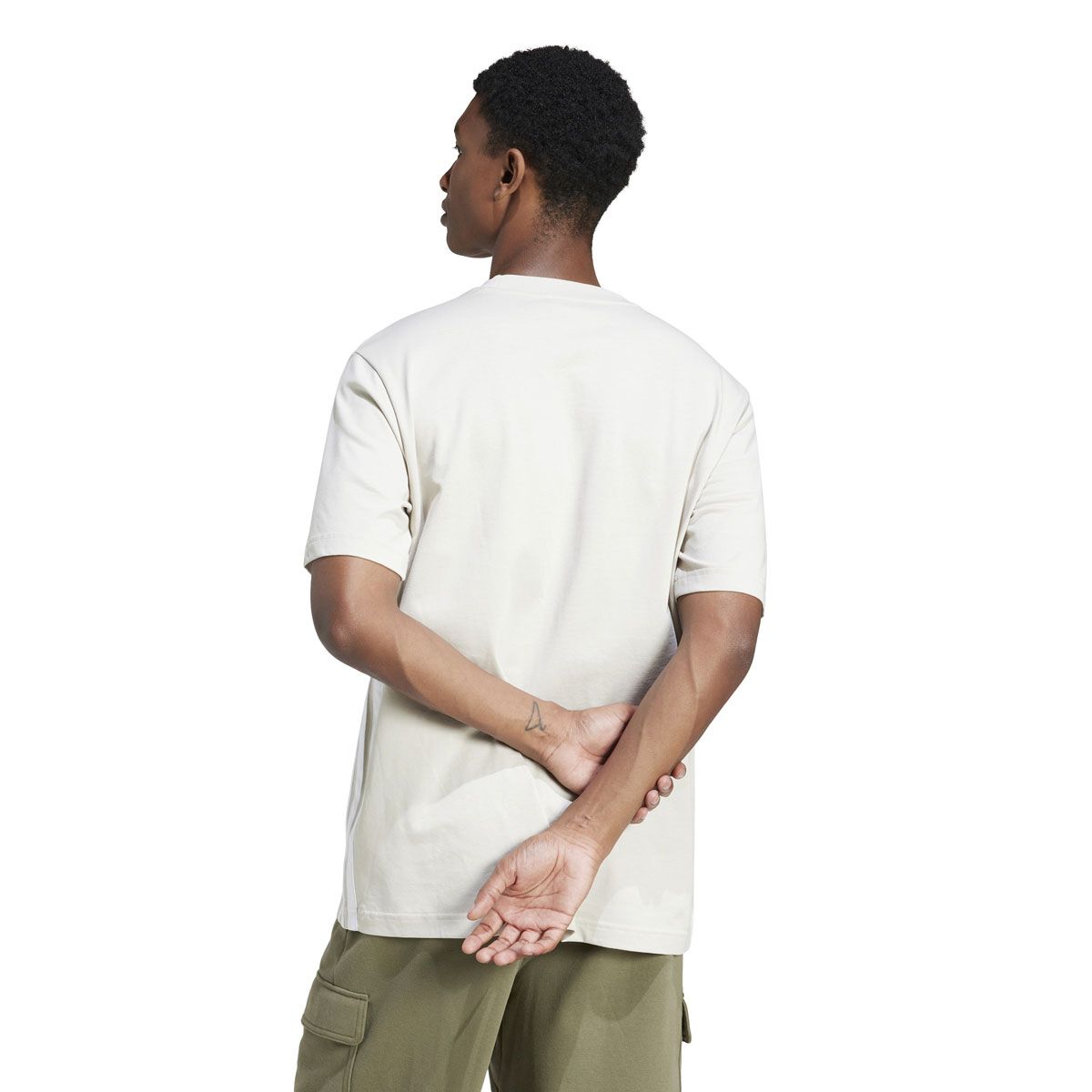 adidas Mens 3-Stripes Single Jersey Tee