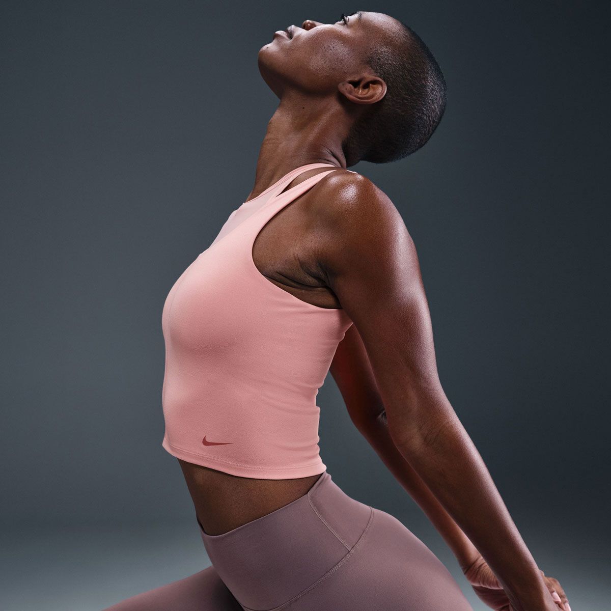 Nike Womens One Dri-FIT Fitted Cropped Short Sleeve Top