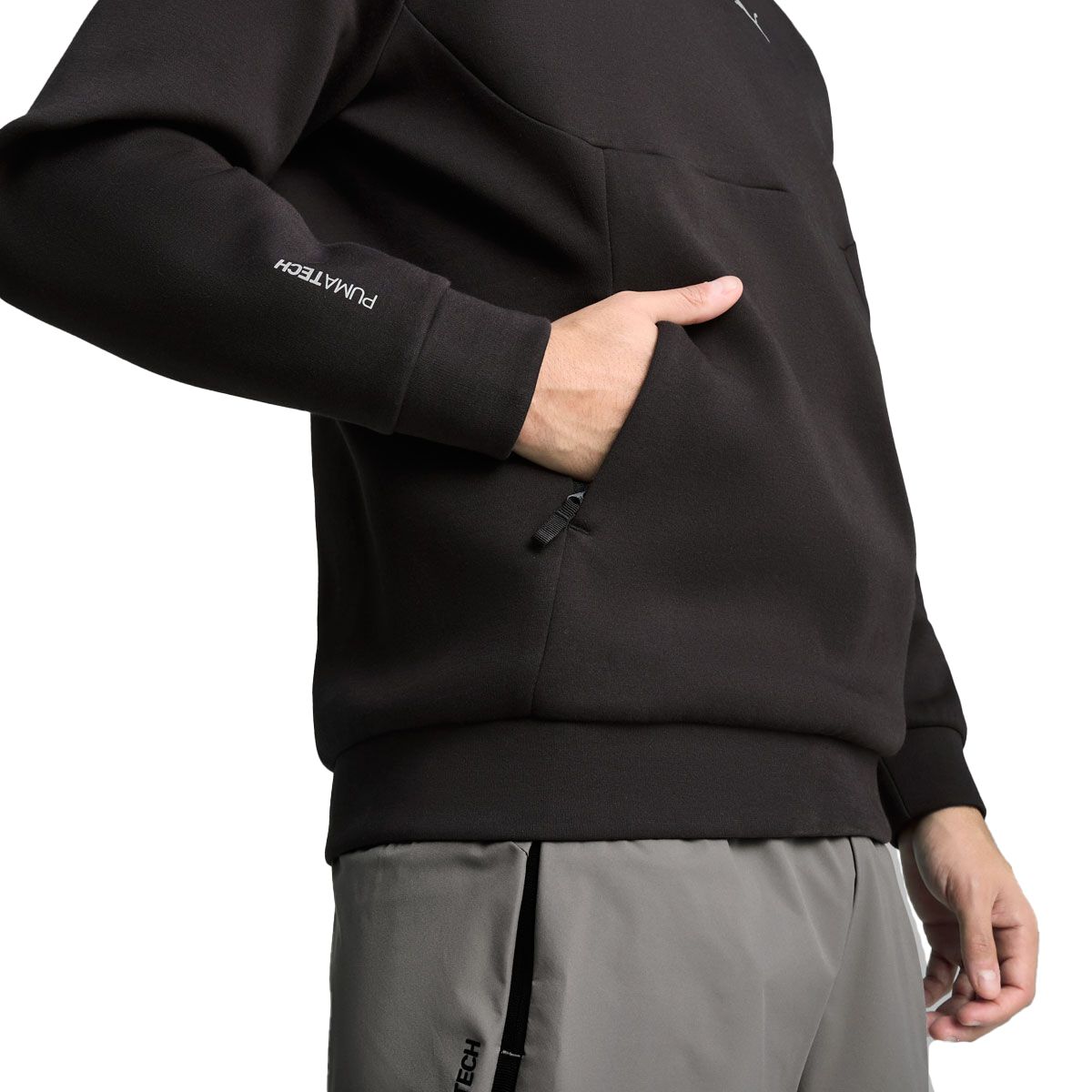 PUMA Mens PUMATech Graphic Relaxed Pullover Hoodie