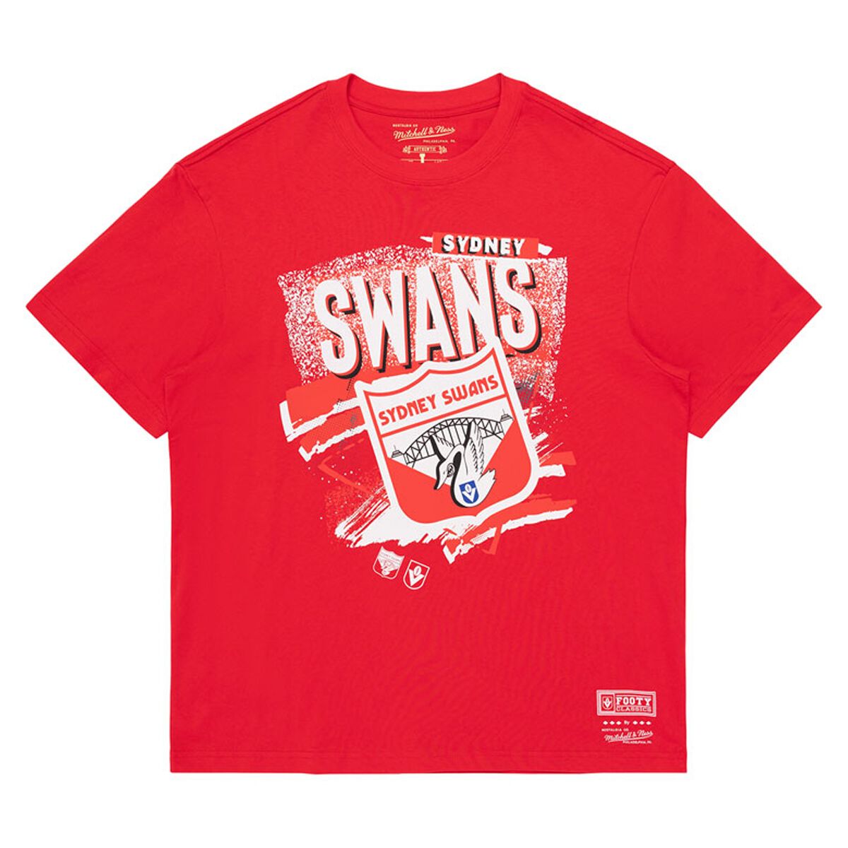 Sydney Swans Mens 2025 Abstract Logo Tee